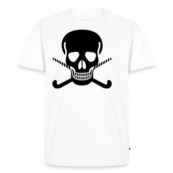 Skull hockey stick - Men's Premium Organic T-Shirt - white - Front - Nico (187cm)