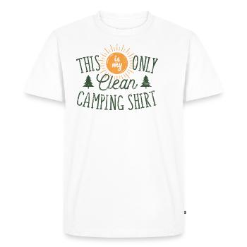 This Is My Only Clean Camping Shirt Gift - Men's Premium Organic T-Shirt - white - Front - Nico (187cm)