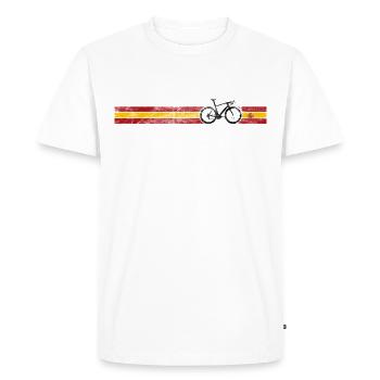 Cyclist Flag Spain Spanish ES Bike Race Cycling - Men's Premium Organic T-Shirt - white - Front - Nico (187cm)