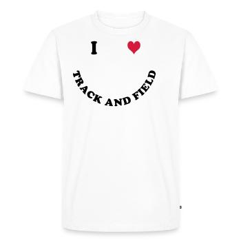 Athletics - Men's Premium Organic T-Shirt - white - Front - Nico (187cm)
