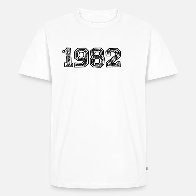 1982 - T-shirt Premium bio Homme - blanc