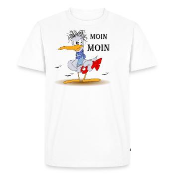 good Morning - Men's Premium Organic T-Shirt - white - Front - Nico (187cm)