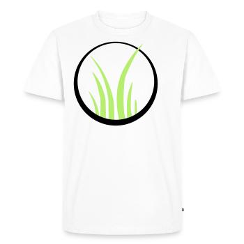 grass grass lawn logo - Men's Premium Organic T-Shirt - white - Front - Nico (187cm)