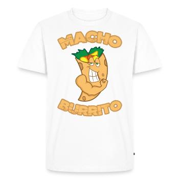 Macho burritos - Men's Premium Organic T-Shirt - white - Front - Nico (187cm)