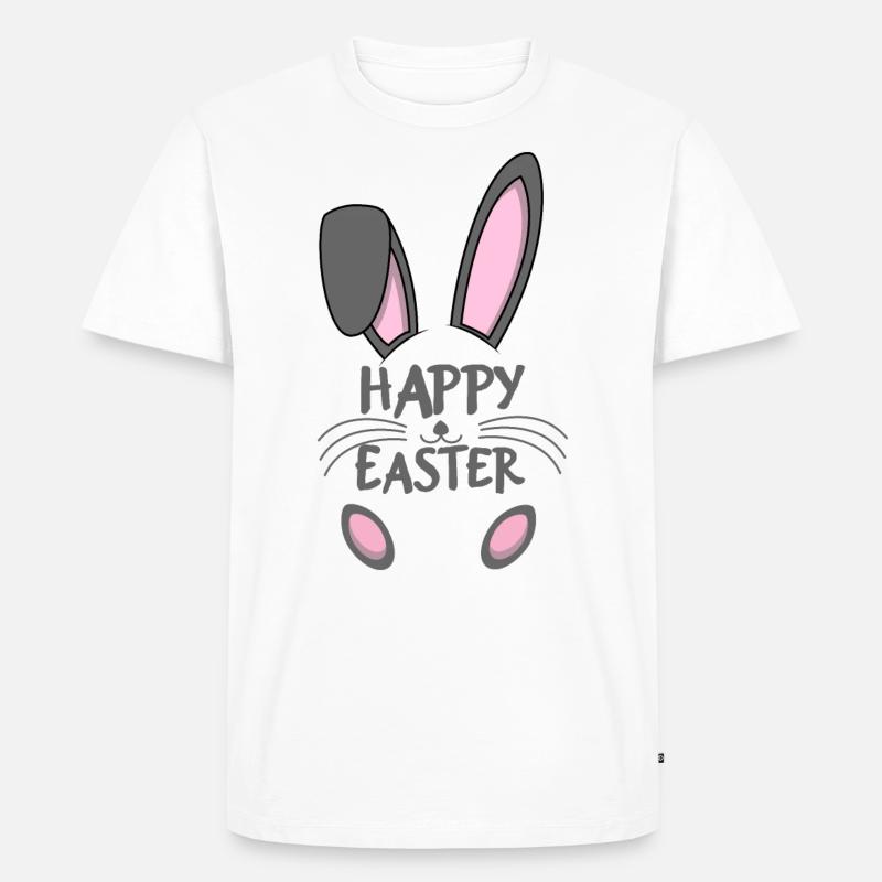 Happy Easter Bunny - Männer Premium Bio T-Shirt - Weiß