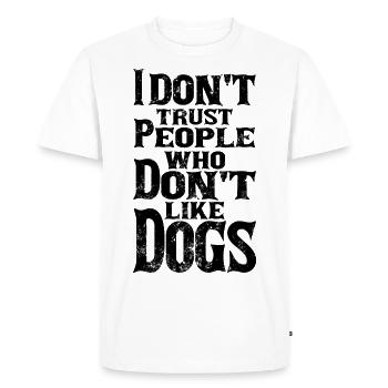 dogs love - Men's Premium Organic T-Shirt - white - Front - Nico (187cm)