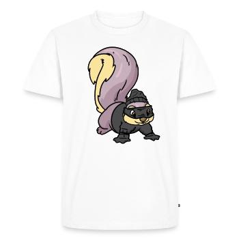Squirrel robber, croissant - Men's Premium Organic T-Shirt - white - Front - Nico (187cm)