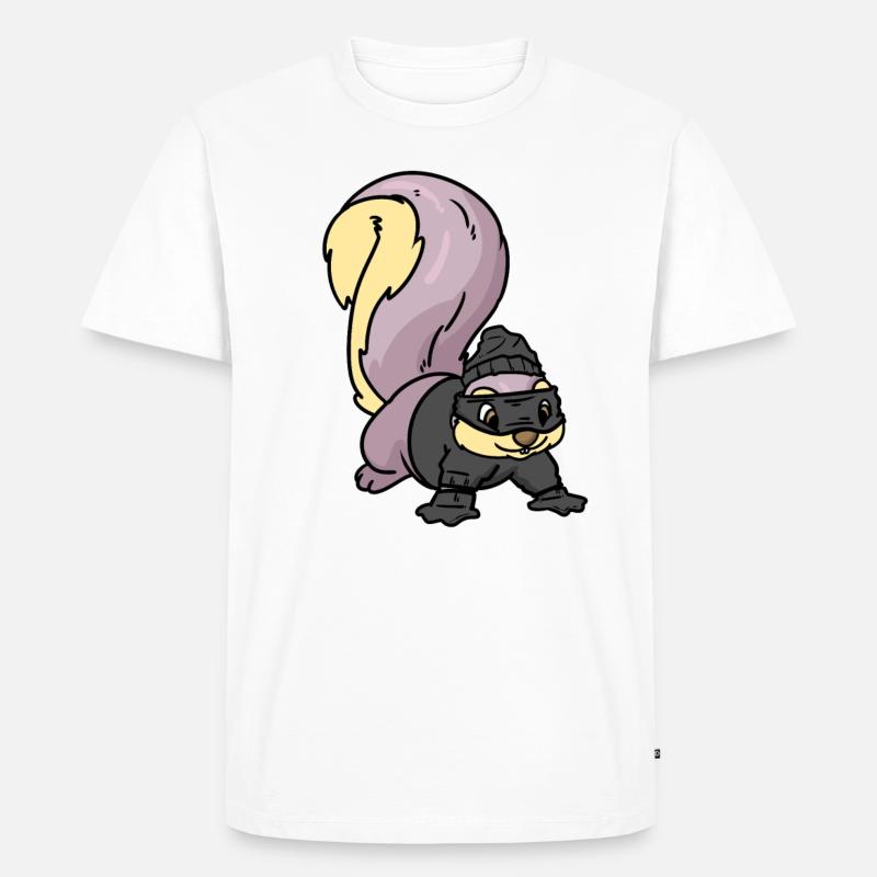 Squirrel robber , hörnchen - Männer Premium Bio T-Shirt - Weiß