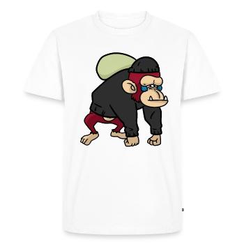 Robber Baboon monkey monkey baboons - Men's Premium Organic T-Shirt - white - Front - Nico (187cm)