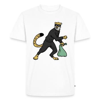Voleur Jaguar, voleur de Jaguar - T-shirt Premium bio Homme - blanc - Devant - Nico (187cm)