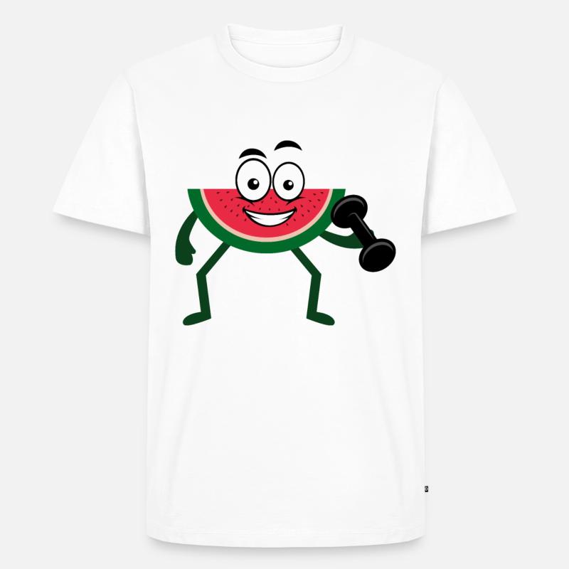 Musculation de la pastèque - T-shirt Premium bio Homme - blanc