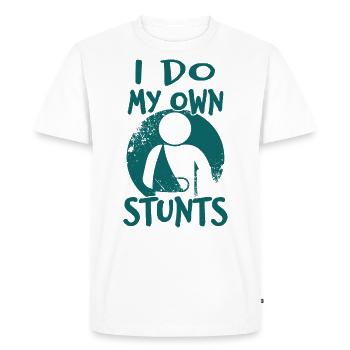 Own stunts - Men's Premium Organic T-Shirt - white - Front - Nico (187cm)