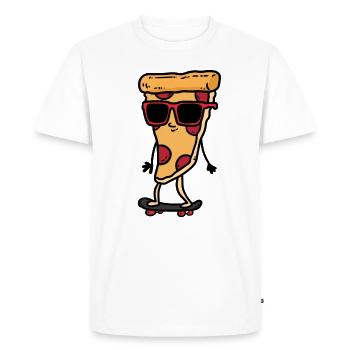 Planche à roulettes - T-shirt Premium bio Homme - blanc - Devant - Nico (187cm)