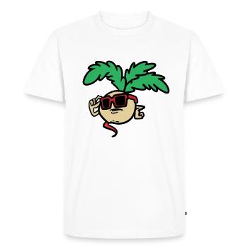 Rad Dish, Cool Radish - Men's Premium Organic T-Shirt - white - Front - Nico (187cm)