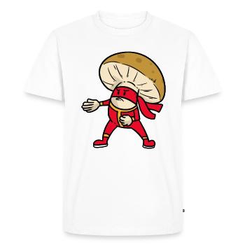 Champignon champignon champignon - T-shirt Premium bio Homme - blanc - Devant - Nico (187cm)