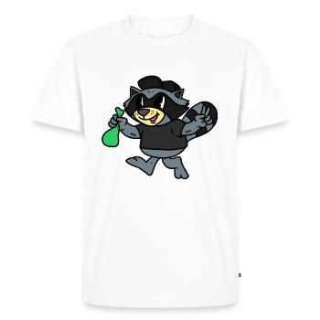 Voleur ape voleur ape - T-shirt Premium bio Homme - blanc - Devant - Nico (187cm)