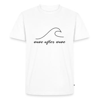 Wave after wave - Men's Premium Organic T-Shirt - white - Front - Nico (187cm)