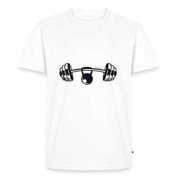 Installing Muscles Please Wait Fitness Gift - Men's Premium Organic T-Shirt - white - Front - Nico (187cm)