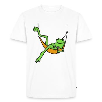 Grenouille préférée hamac grenouille préférée - T-shirt Premium bio Homme - blanc - Devant - Nico (187cm)