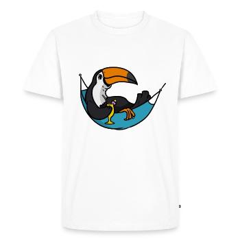Heure du hamac Tucan Heure du hamac Toucan - T-shirt Premium bio Homme - blanc - Devant - Nico (187cm)