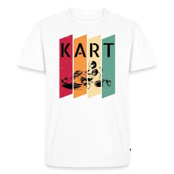 Cadeau de karting rétro sport automobile - T-shirt Premium bio Homme - blanc - Devant - Nico (187cm)
