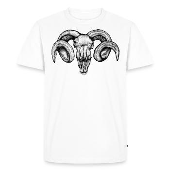 ram - Men's Premium Organic T-Shirt - white - Front - Nico (187cm)