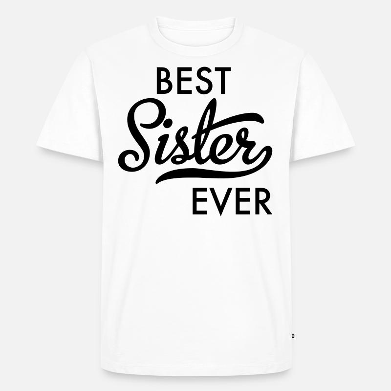Beste Schwester - Männer Premium Bio T-Shirt - Weiß