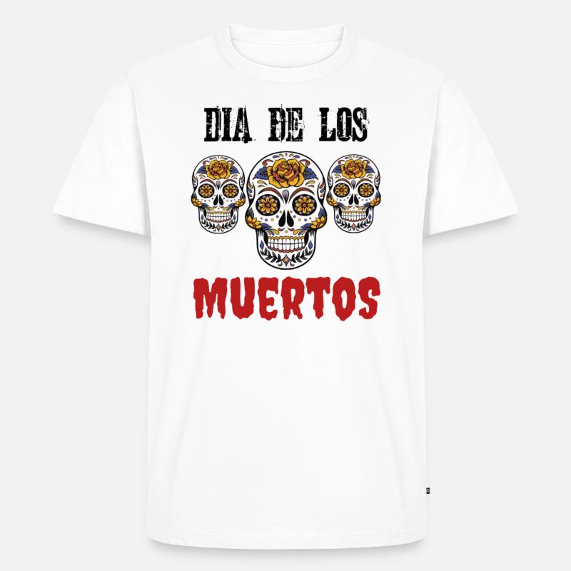 Dia de los muertos - Männer Premium Bio T-Shirt - Weiß