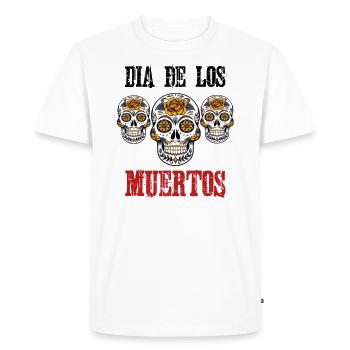Dia de los muertos - T-shirt Premium bio Homme - blanc - Devant - Nico (187cm)