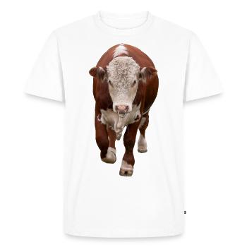 Taureau - T-shirt Premium bio Homme - blanc - Devant - Nico (187cm)