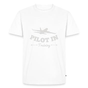 Pilote en formation - ZinSpira - T-shirt Premium bio Homme - blanc - Devant - Nico (187cm)