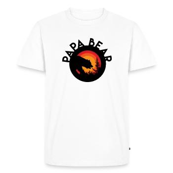 Papa Ours - T-shirt Premium bio Homme - blanc - Devant - Nico (187cm)