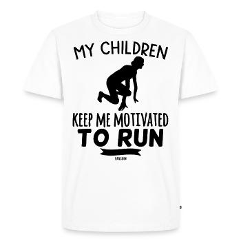 Maman cadeau enfants sport course jogging - T-shirt Premium bio Homme - blanc - Devant - Nico (187cm)