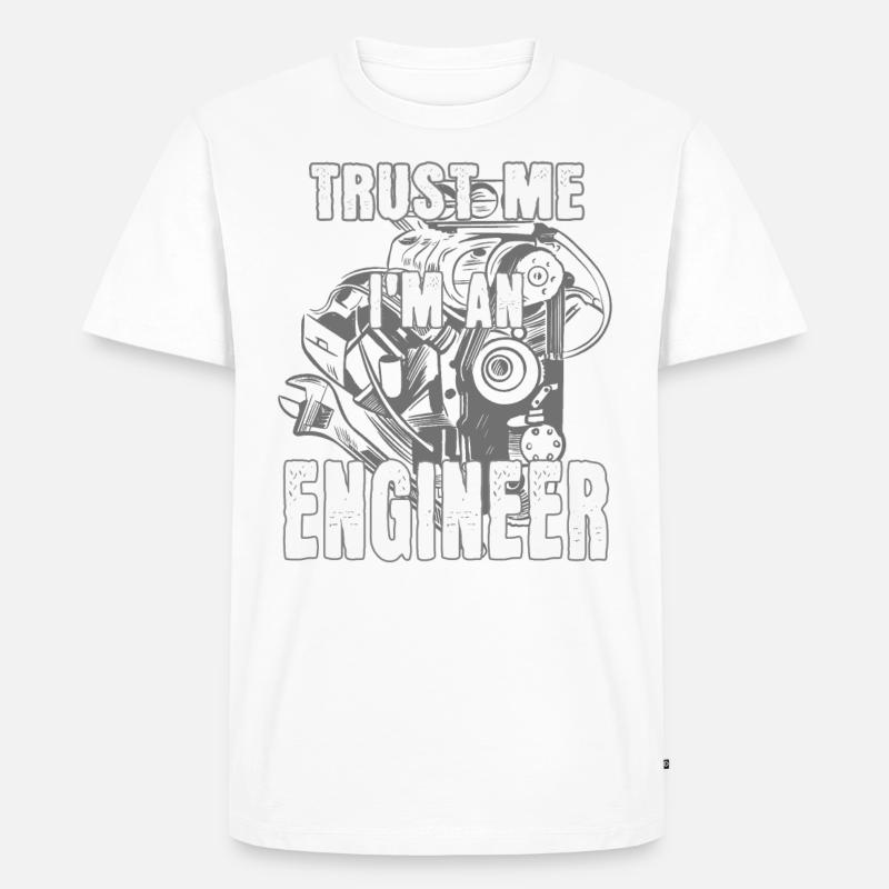I'm an engineer - Männer Premium Bio T-Shirt - Weiß
