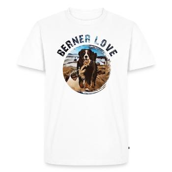Crabot bernois de montagne - T-shirt Premium bio Homme - blanc - Devant - Nico (187cm)