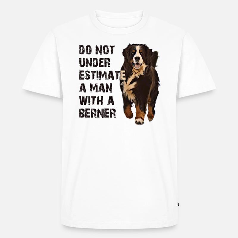Berner Berghund - Männer Premium Bio T-Shirt - Weiß