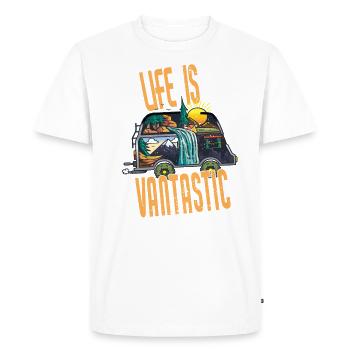 Life Is Vantastic Camper - T-shirt Premium bio Homme - blanc - Devant - Nico (187cm)