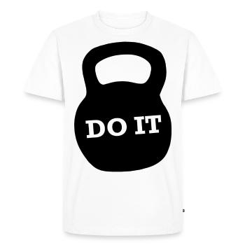 Gym Sport sport de musculation - T-shirt Premium bio Homme - blanc - Devant - Nico (187cm)