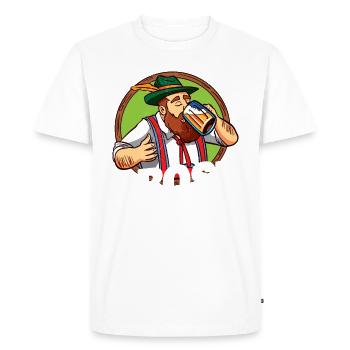 Santé - Deutsches Biers - T-shirt Premium bio Homme - blanc - Devant - Nico (187cm)