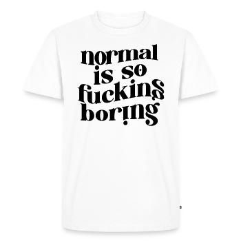 Normal - Men's Premium Organic T-Shirt - white - Front - Nico (187cm)