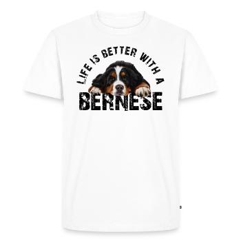 Bouvier bernois - T-shirt Premium bio Homme - blanc - Devant - Nico (187cm)