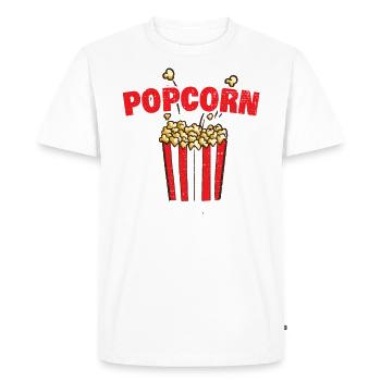 Popcorn Queen Cinema Lover Movie Night - T-shirt Premium bio Homme - blanc - Devant - Nico (187cm)
