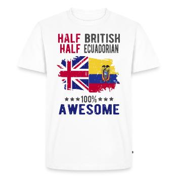 Half British Half Ecuadorians - Men's Premium Organic T-Shirt - white - Front - Nico (187cm)