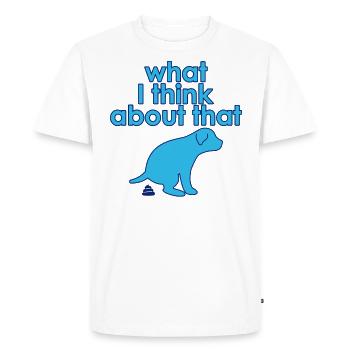 Ce que j'en pense - T-shirt Premium bio Homme - blanc - Devant - Nico (187cm)