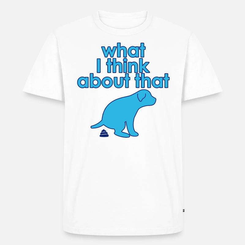 Was ich davon halte - Männer Premium Bio T-Shirt - Weiß