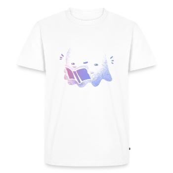 I Love Reading Booooks - Men's Premium Organic T-Shirt - white - Front - Nico (187cm)