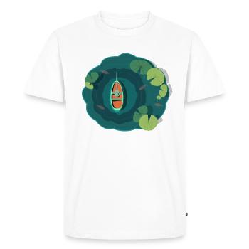 Fish and Chill - Men's Premium Organic T-Shirt - white - Front - Nico (187cm)