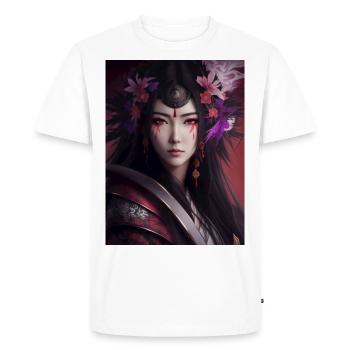 Femme Tenue Traditionnelle Asiatique - T-shirt Premium bio Homme - blanc - Devant - Nico (187cm)