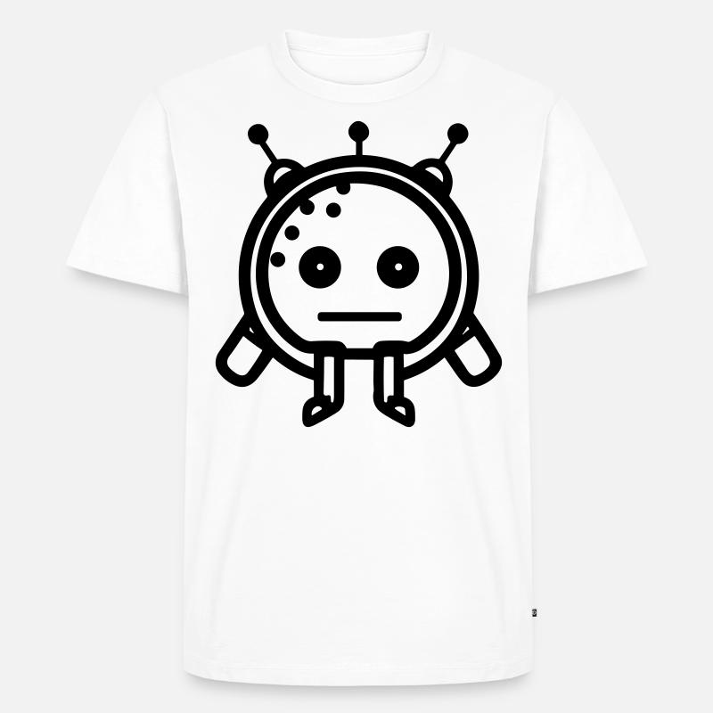 Kleiner Roboter - Männer Premium Bio T-Shirt - Weiß