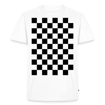 Chequer (en anglais seulement) - T-shirt Premium bio Homme - blanc - Devant - Nico (187cm)